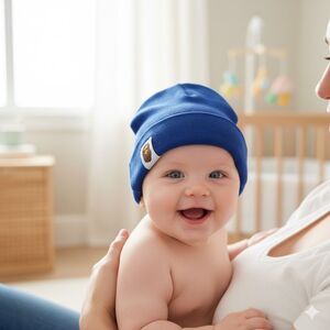 A Bathing Ape BAPE Royal Blue Baby Beanie Hat Y2K Streetwear